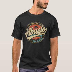 El Mejor Abuelo Del Mundo Manar Retro Vintage Deco T Shirt
