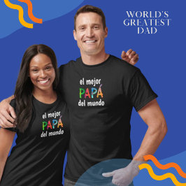El mejor Papá del mundo! Roligt Stollig Brev T Shirt