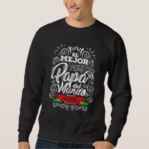 El Mejor Pappa Del Mundo Camisa Hombre Dia Del Pad Lång Ärmad Tröja
