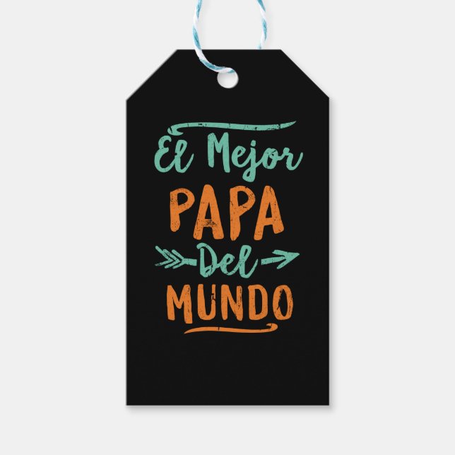 El Mejor Pappa Del Mundo Pappa Fars dag Presentetikett (Framsidan)