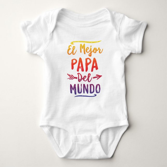 El Mejor Pappa Del Mundo Pappa Fars dag T Shirt (Framsida)