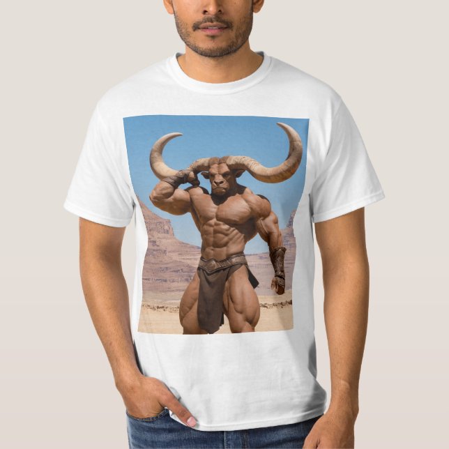 El Minotauro: Mito y Magia en Tu Estilo T Shirt (Framsida)