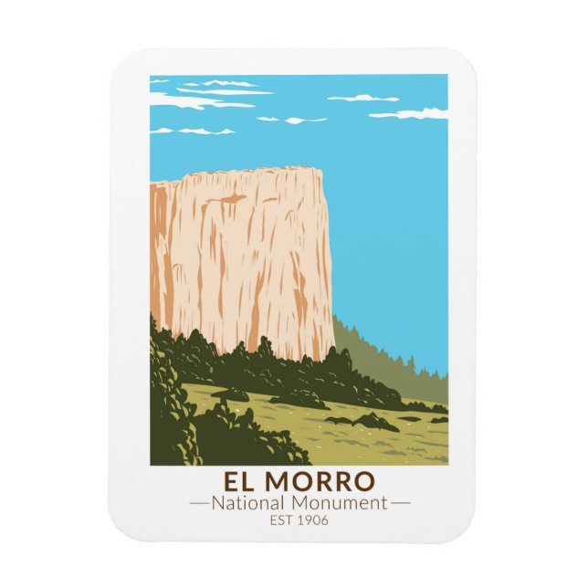 El Morro National Monument Inskriptionssten Magnet (Vertikal)