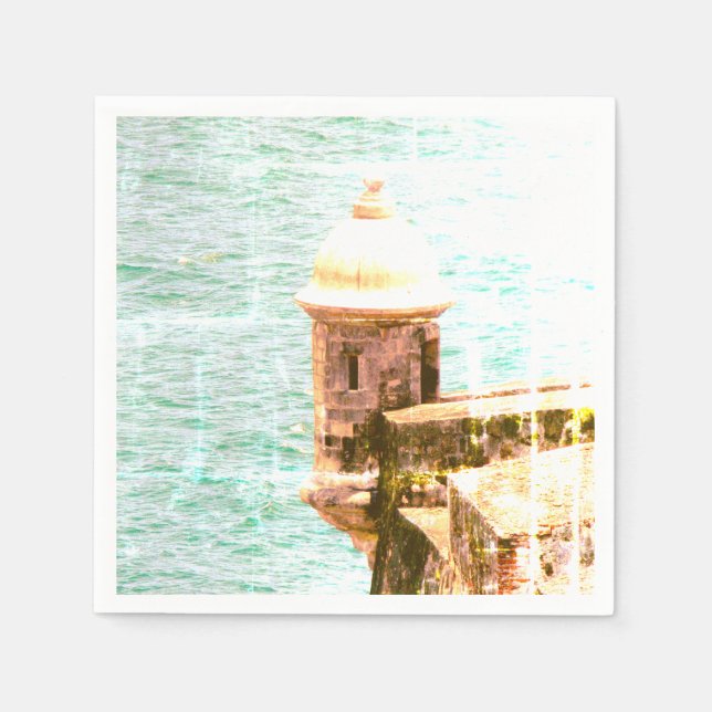 El Morro: Puerto Rico Festtema Pappersservett (Framsidan)