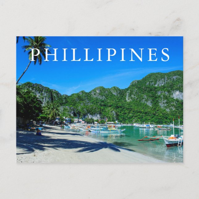 El Nido Beach-bukten Vykort (Framsida)