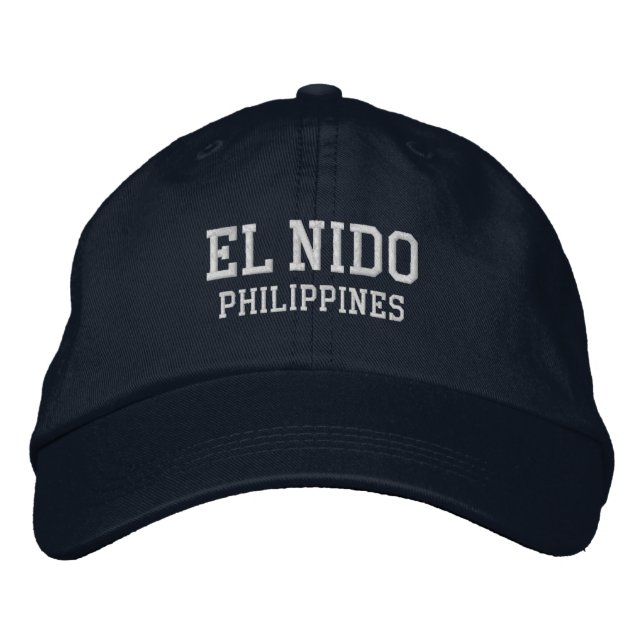 El Nido Filippinerna Baseball Hat Broderad Keps (Framsida)