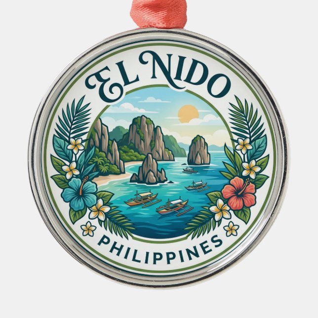El Nido Filippinerna Julgransprydnad Metall (Framsidan)