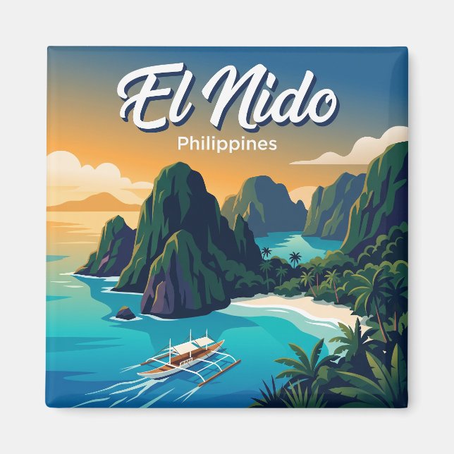 El Nido Filippinerna Magnet (Framsidan)