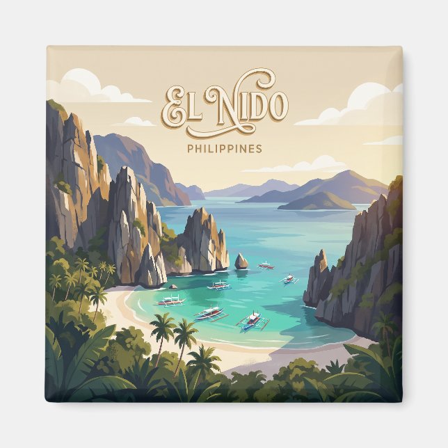 El Nido Filippinerna Magnet (Framsidan)