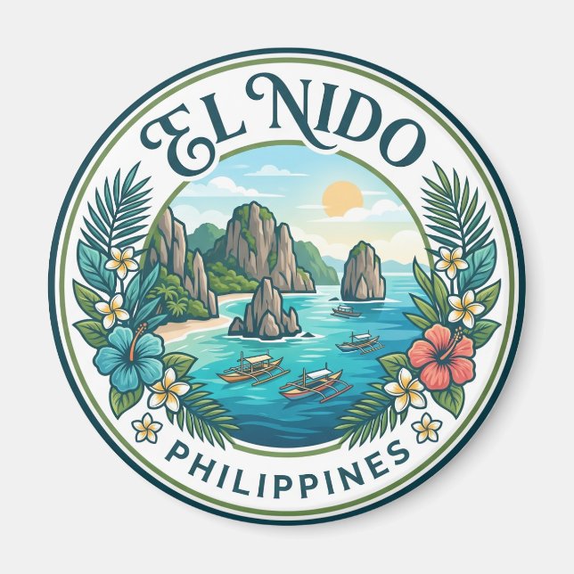 El Nido Filippinerna Magnet (Framsidan)