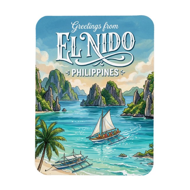 El Nido Filippinerna Magnet (Vertikal)