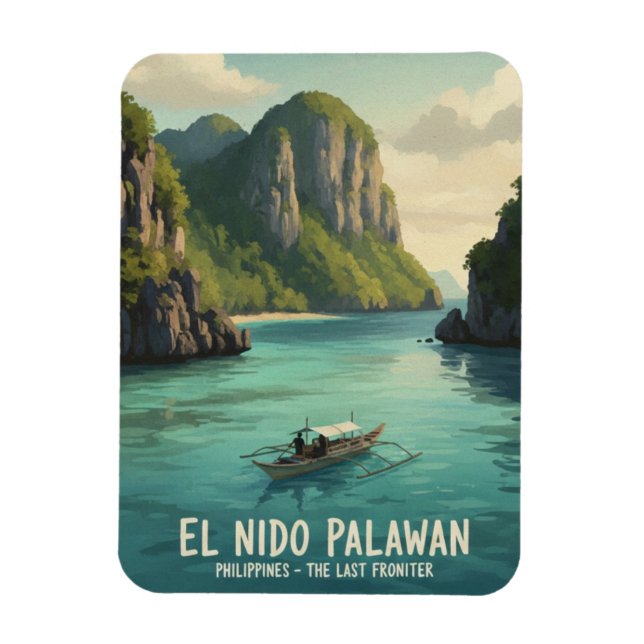 El Nido Filippinerna Resa Magnet (Vertikal)
