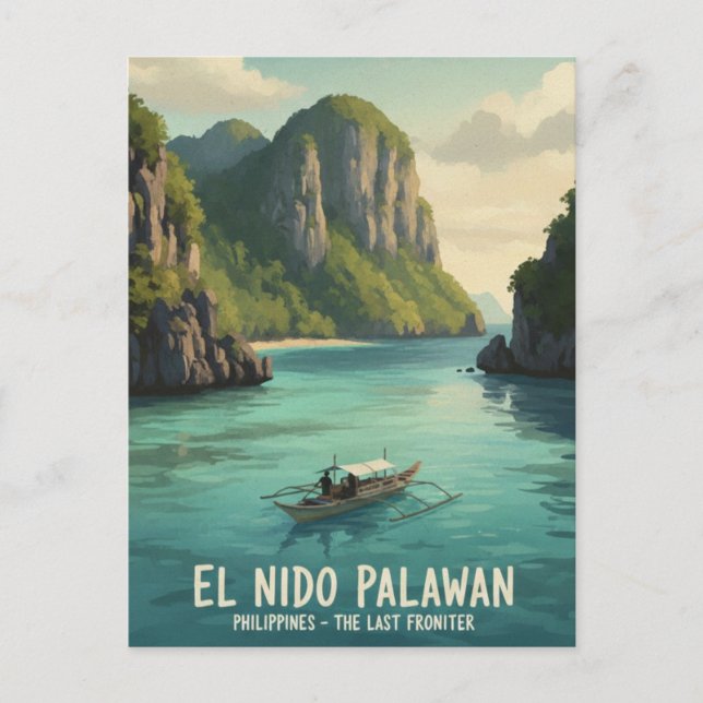 El Nido Filippinerna Resa Vykort (Framsida)