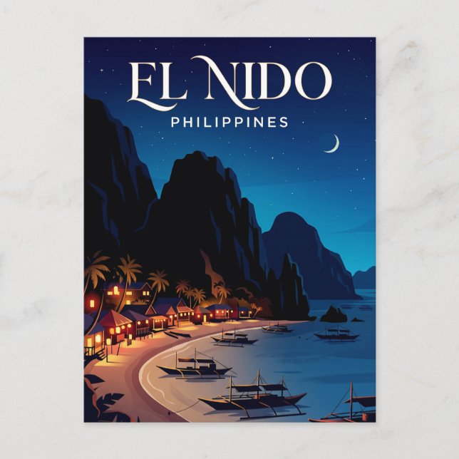 El Nido Filippinerna Vykort (Framsida)
