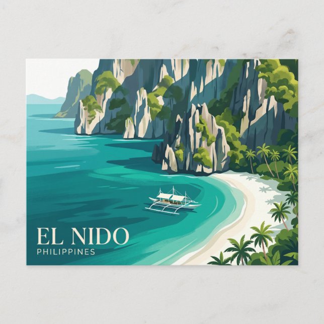El Nido Filippinerna Vykort (Framsida)