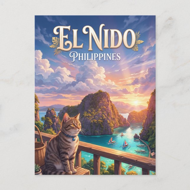 El Nido Filippinerna Vykort (Framsida)