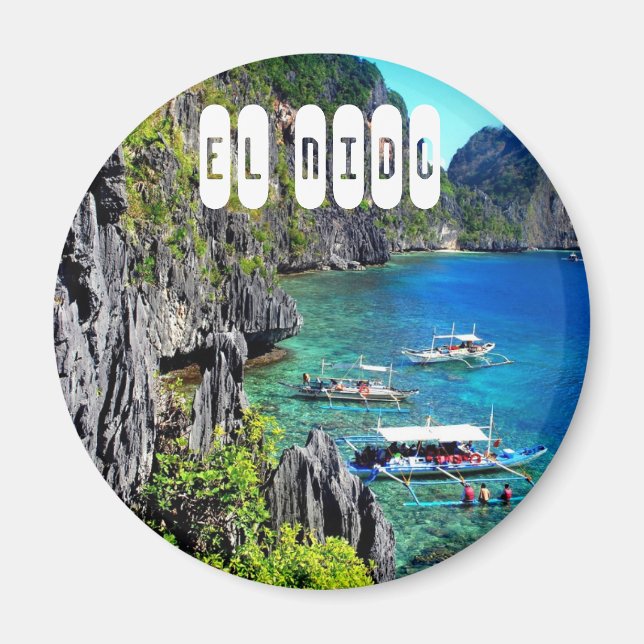 El Nido i Palawan Filippinerna Magnet (Framsidan)