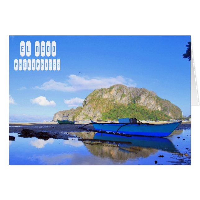 El Nido på ön Palawan Filippinerna Hälsningskort (Framsidan Horizontal)