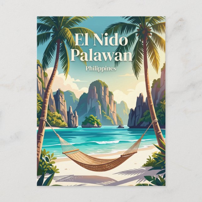 El Nido Palawan Filippinerna Vykort (Framsida)