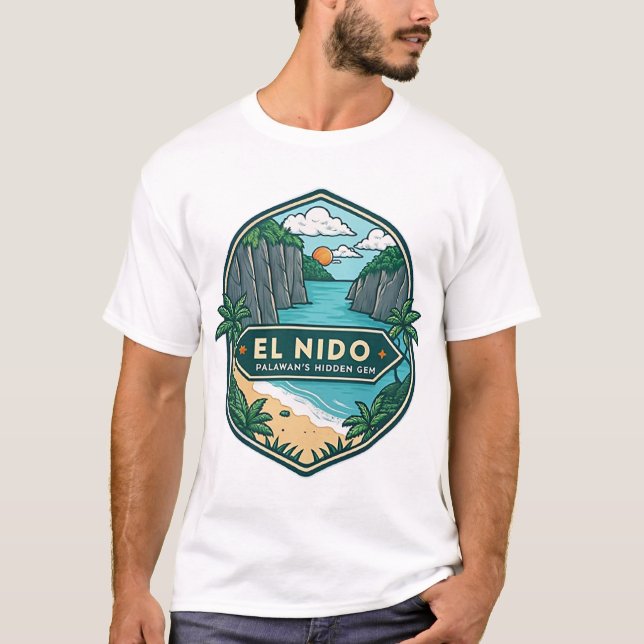El Nido: Palawans gömda pärla T Shirt (Framsida)