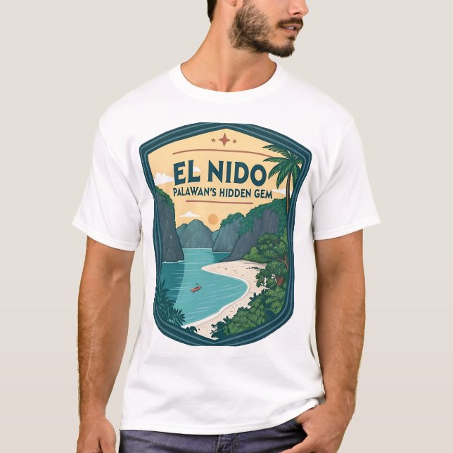 El Nido: Palawans gömt gem T Shirt (Framsida)