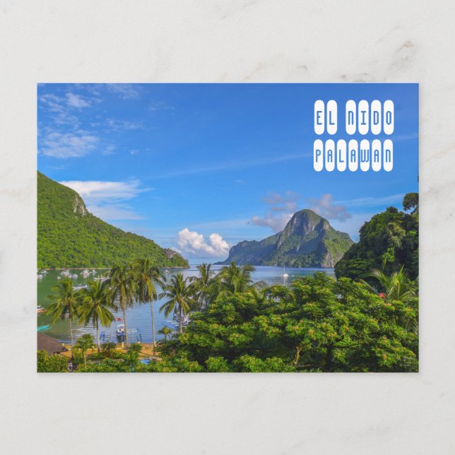 El Nido View i Palawan Filippinerna Vykort (Framsida)