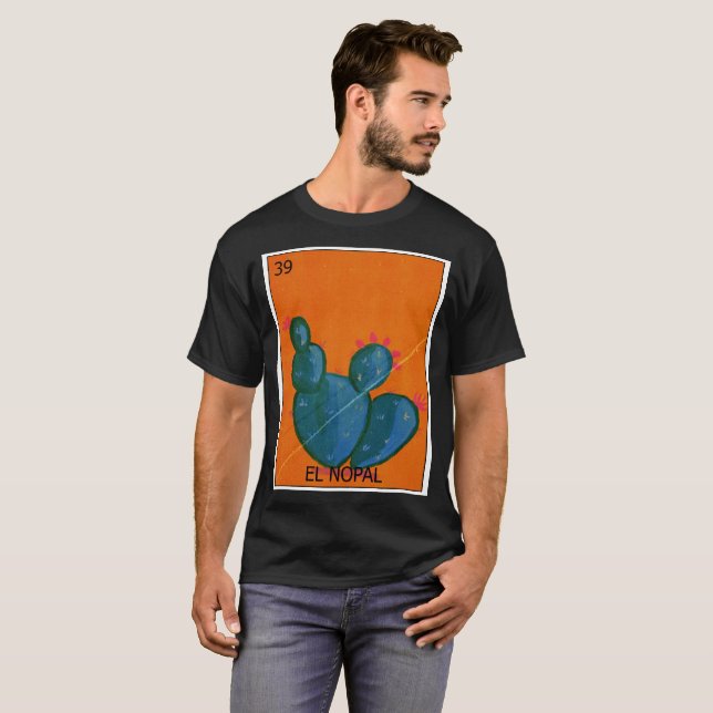 El-Nopal Loteria T Shirt (Hel framsida)