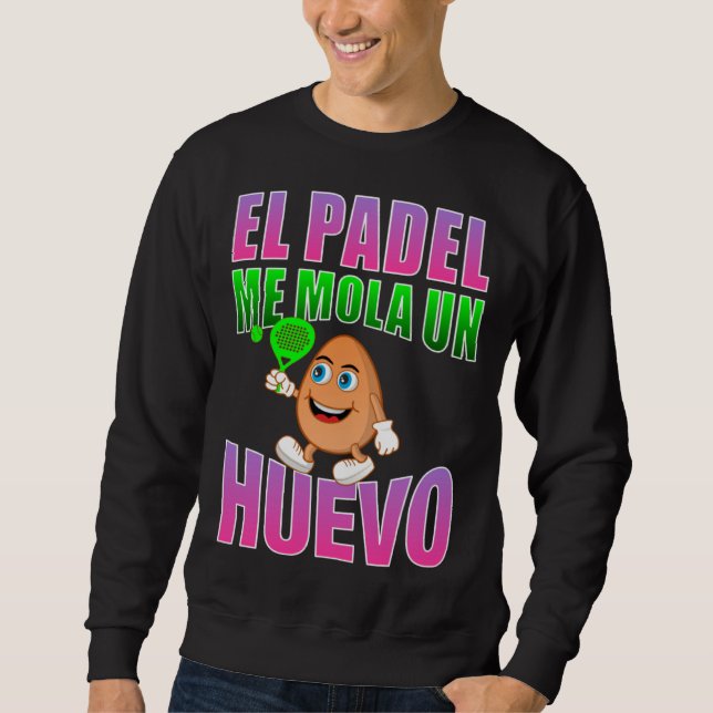 El padel är coolt en eggo fras för fans lång ärmad tröja (Framsida)