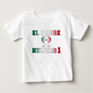 El Padre Número 1 pappa #1 i spansk fars dag T Shirt