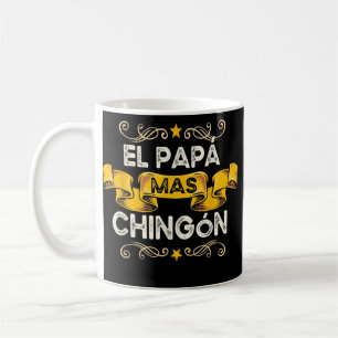 El Pappa Mas Chingon Funny Gift från Mexikanska P Kaffemugg
