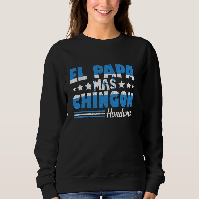 El Pappa Mas Chingon Honduras Flagga Pappa T Shirt (Framsida)