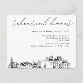 El Paso Bröllop Elegant Rehearsal Middag Tilläggskort