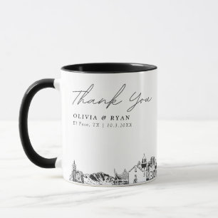 El Paso Bröllop Enkel Anpassad Kaffe Mugg