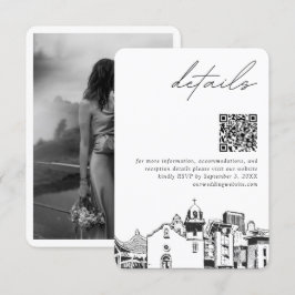 El Paso Bröllop Modern Information QR-kod Tilläggskort