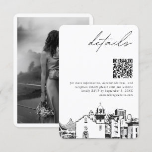 El Paso Bröllop Modern Information QR-kod Tilläggskort