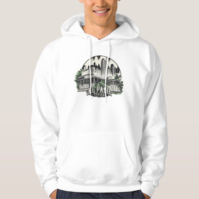 El Paso City Texas USA Hoodie (Framsida)