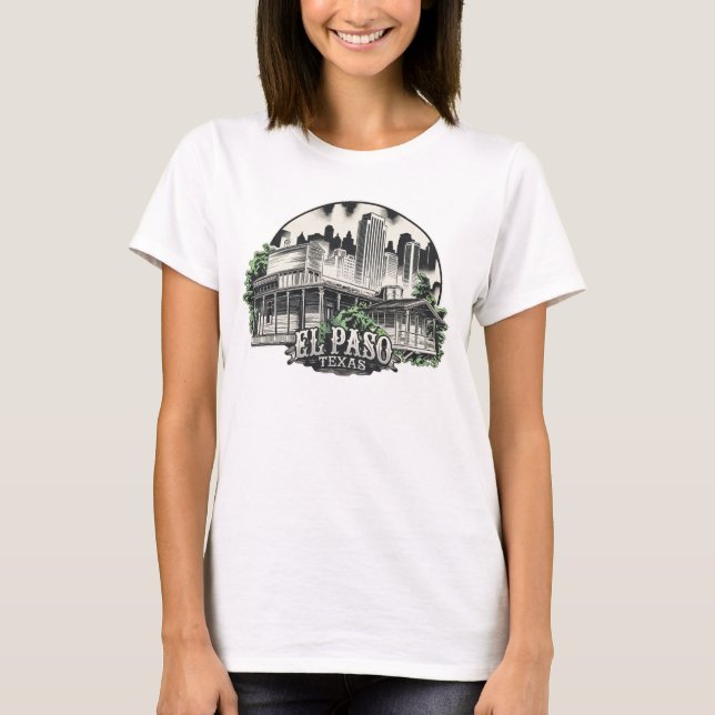 El Paso City Texas USA T Shirt (Framsida)