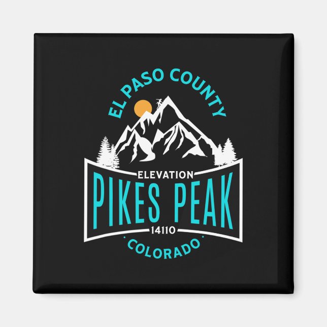 El Paso County Pikes Peak Colorado Klättring  Magnet (Framsidan)