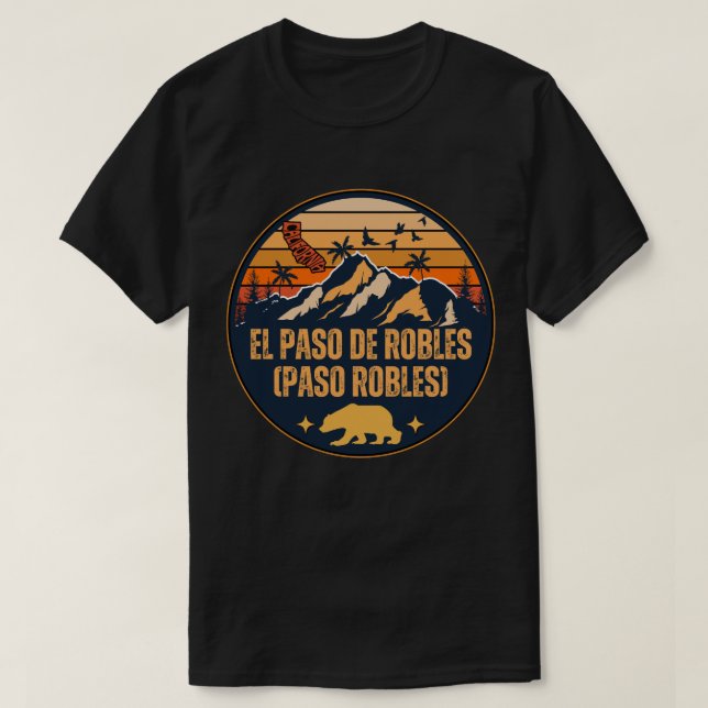 El Paso de Robles (Paso Robles), Kalifornien T Shirt (Design framsida)
