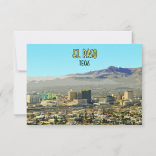 El Paso, ett platt kort för Vintage i länet Texas