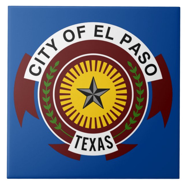 El Paso flagga Kakelplatta (Framsidan)