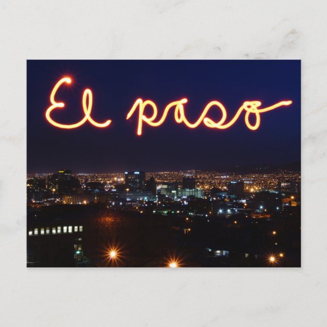 El Paso Skyline Postcard Vykort (Framsida)