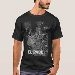 El Paso stadskarta (det STORA TRYCKET) T Shirt