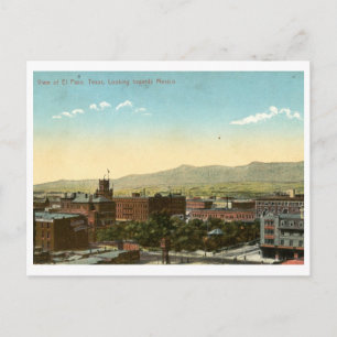 El Paso, Texas 1909 Vintage Vykort