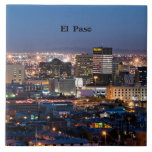 El Paso, Texas at Night Kakelplatta<br><div class="desc">El Paso,  Texas at Night,  picturesque cityscape.</div>