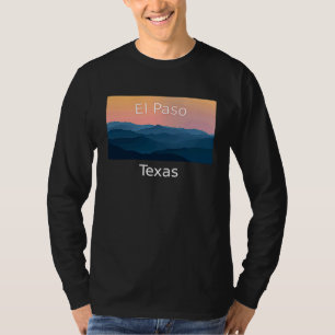 El Paso Texas Bergs solnedgång hemstad T Shirt
