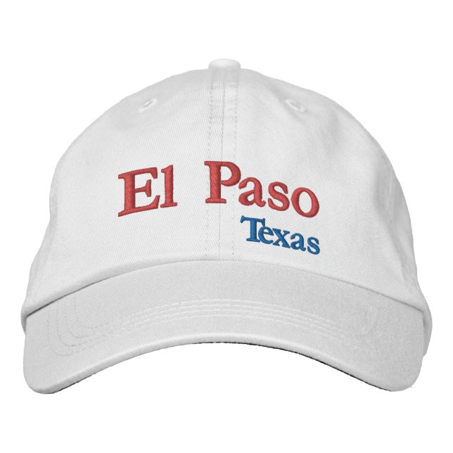 El Paso Texas Broderad Basebollmössa Keps (Framsida)