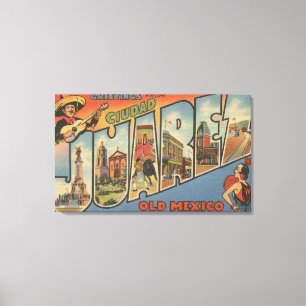 El Paso Texas - Ciudad Juarez Canvastryck