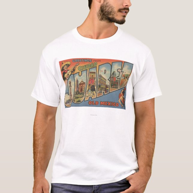 El Paso Texas - Ciudad Juarez T-shirt (Framsida)