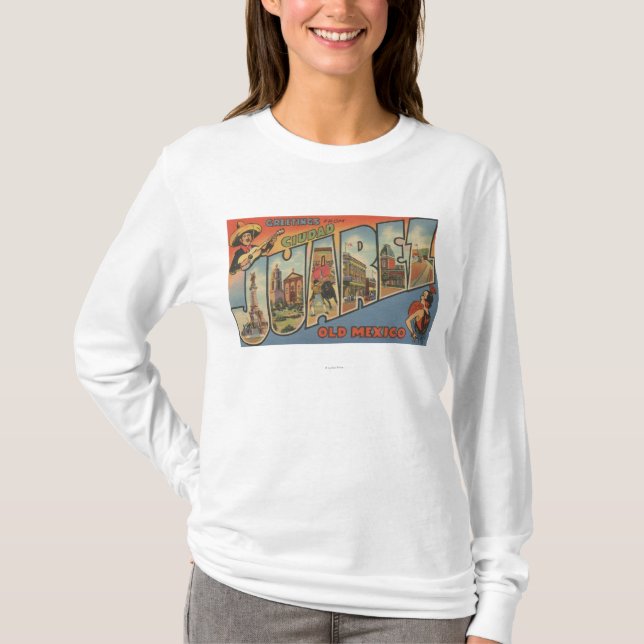 El Paso Texas - Ciudad Juarez Tee Shirt (Framsida)